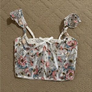 Victoria Secret floral lace corset